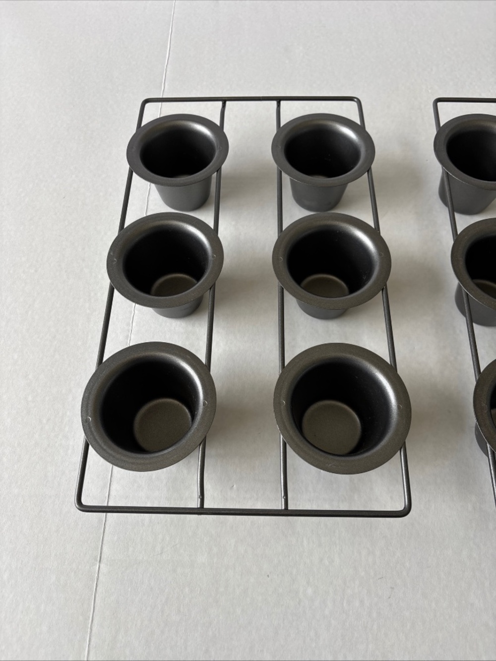 Lot of 2-6 Cup Non Stick Baking Pan Popovers Muffins Cupcakes Durable Pro Metal